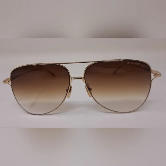 Dita Moddict DTS144-02 Aviator White Gold Brown  Gradient Gucci Mane 61-14-140 - Picture 2 of 15